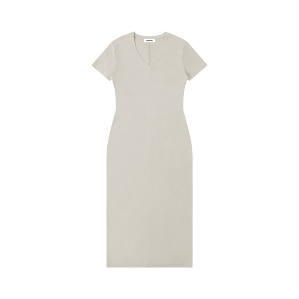 V-Neck Short Sleeve Maxi Dress