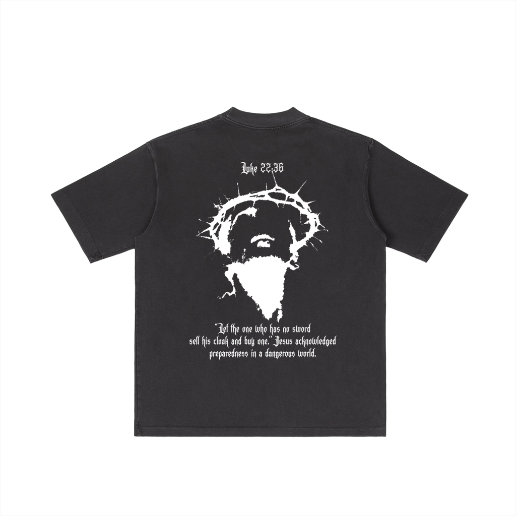 Luke 22:36 Vintage Wash Drop Shoulder T-shirt