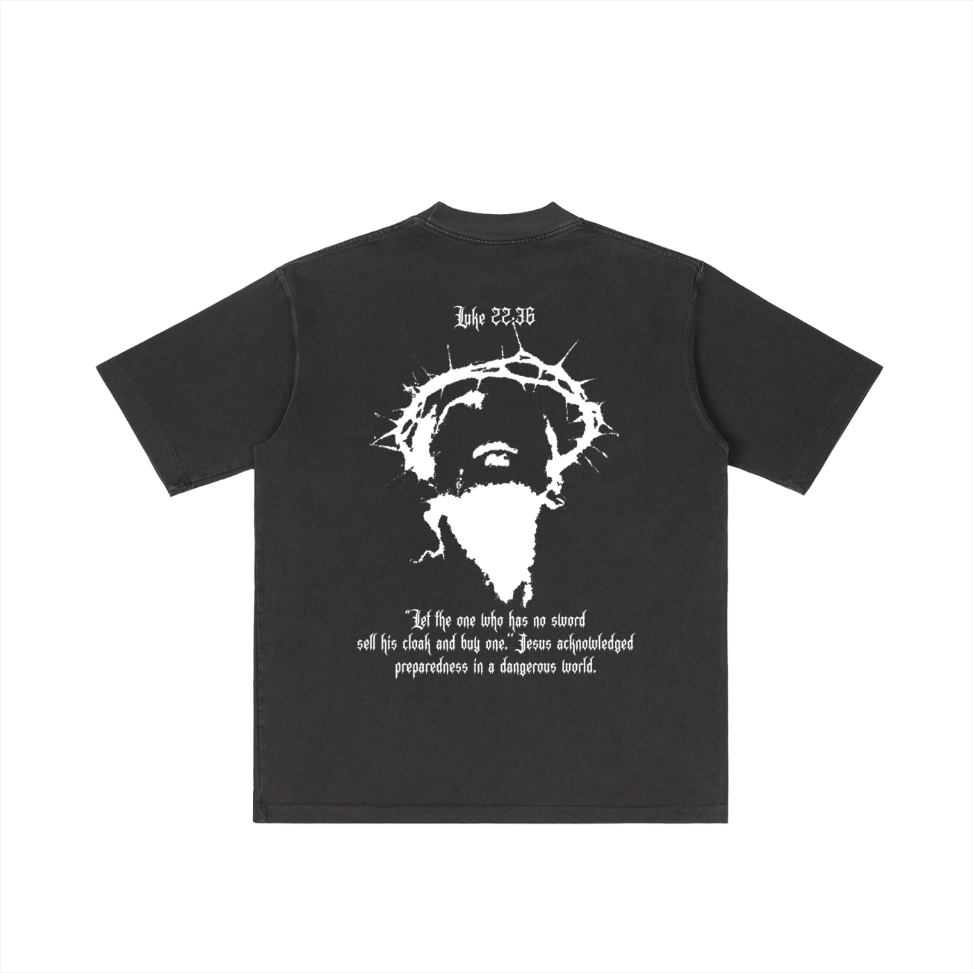 Luke 22:36 Vintage Wash Drop Shoulder T-shirt