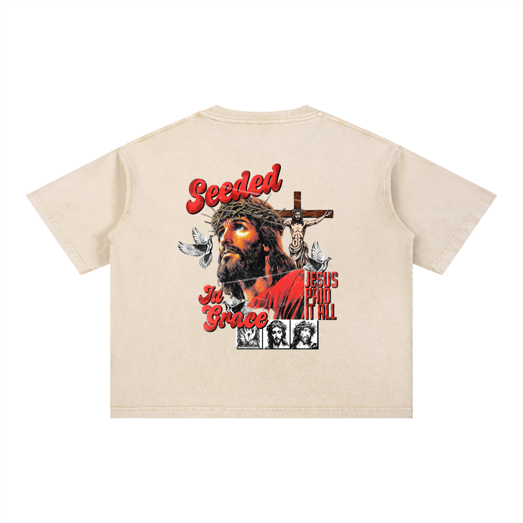 Mineral Wash Boxy Cotton T-Shirt