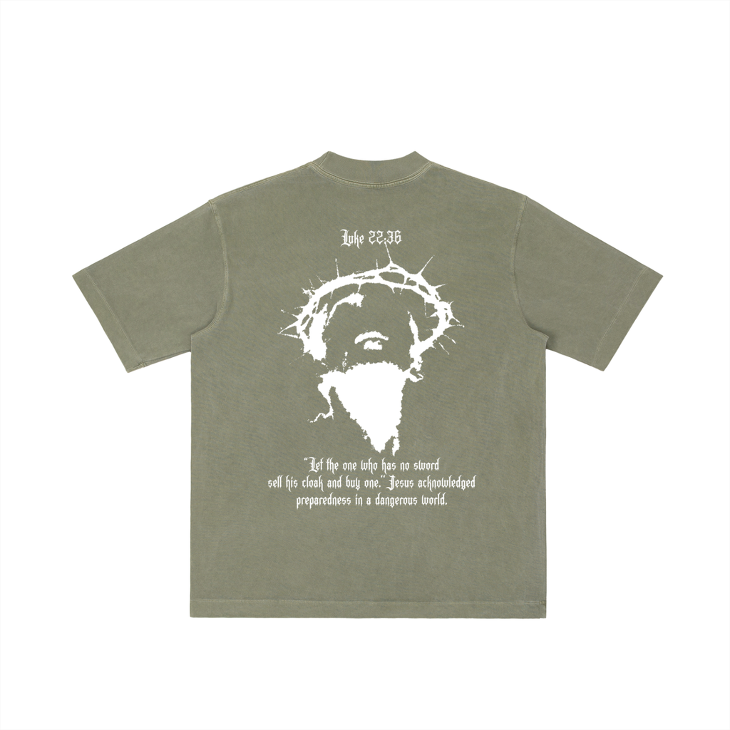 Luke 22:36 Vintage Wash Drop Shoulder T-shirt
