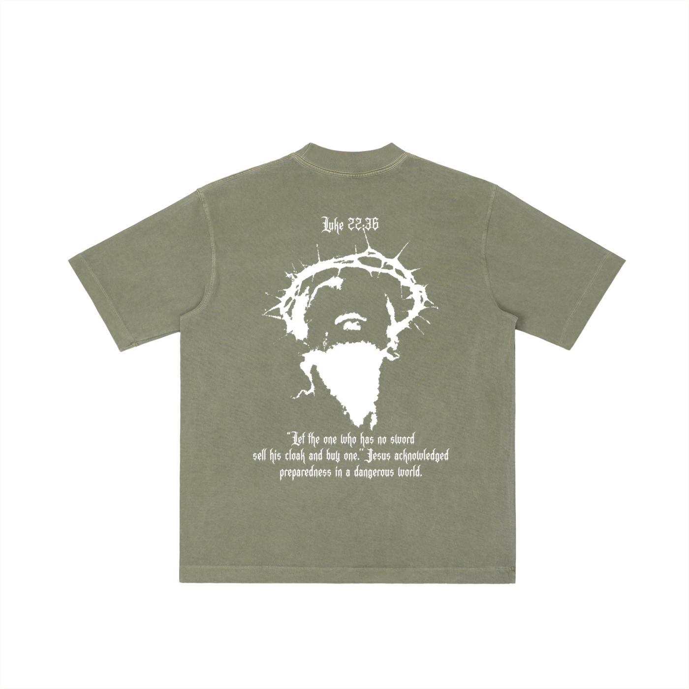 Luke 22:36 Vintage Wash Drop Shoulder T-shirt