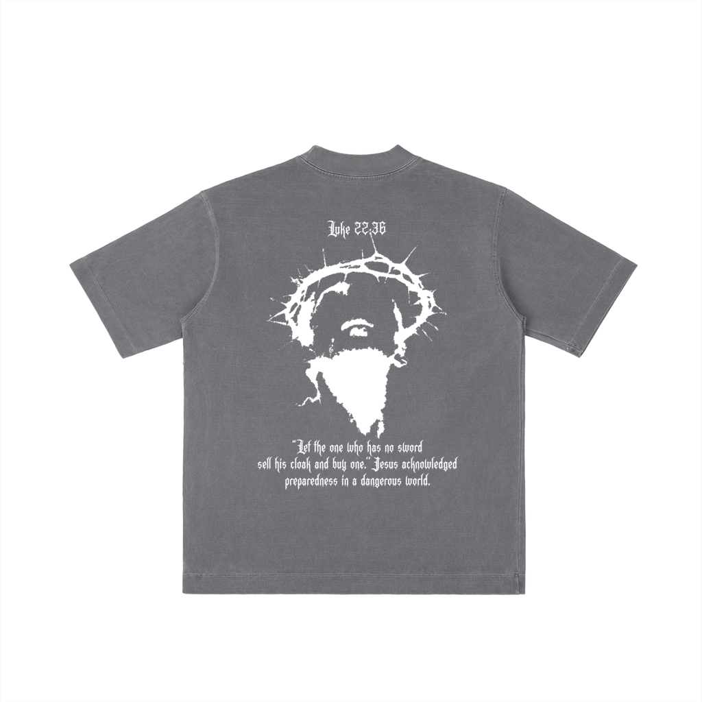 Luke 22:36 Vintage Wash Drop Shoulder T-shirt