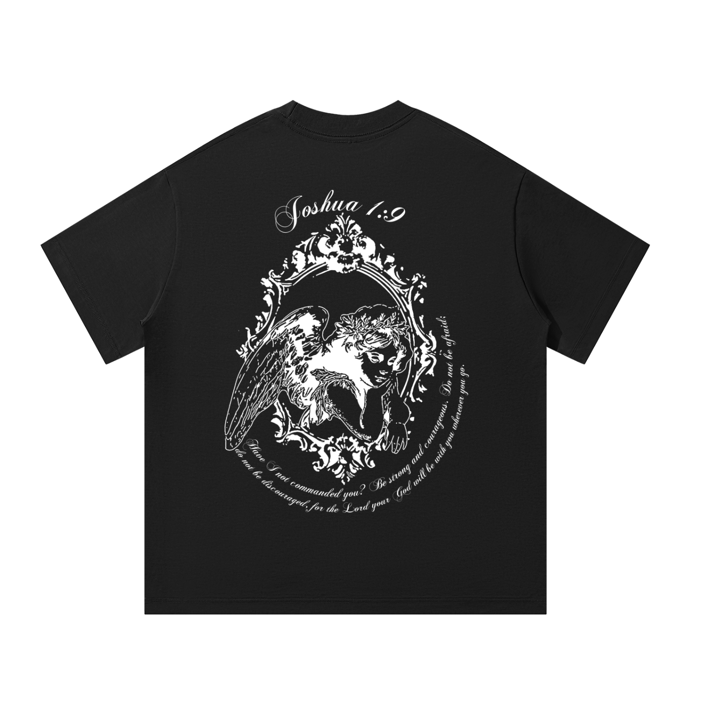 Joshua 1:9 Oversized Black T-Shirt