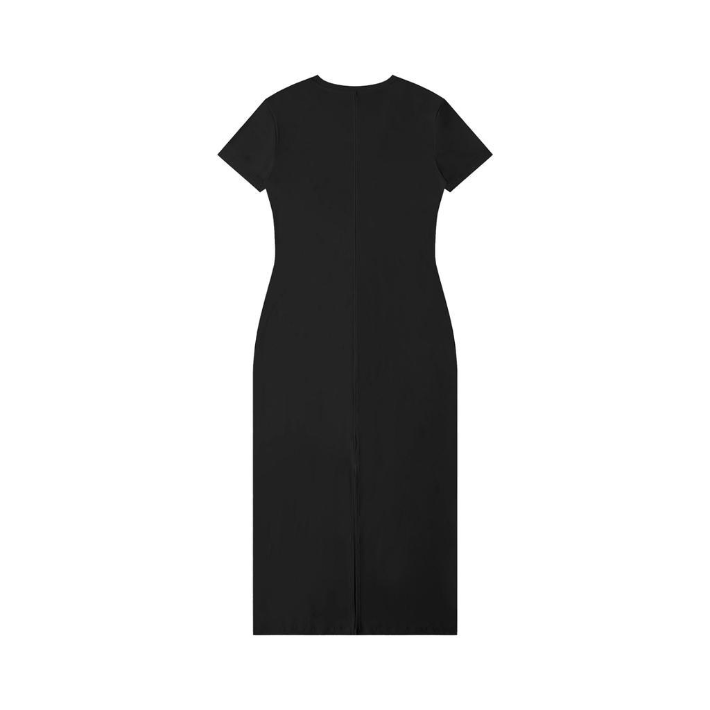 V-Neck Short Sleeve Maxi Dress