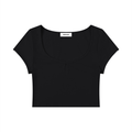 Slim Cap Sleeve Crop T-Shirt