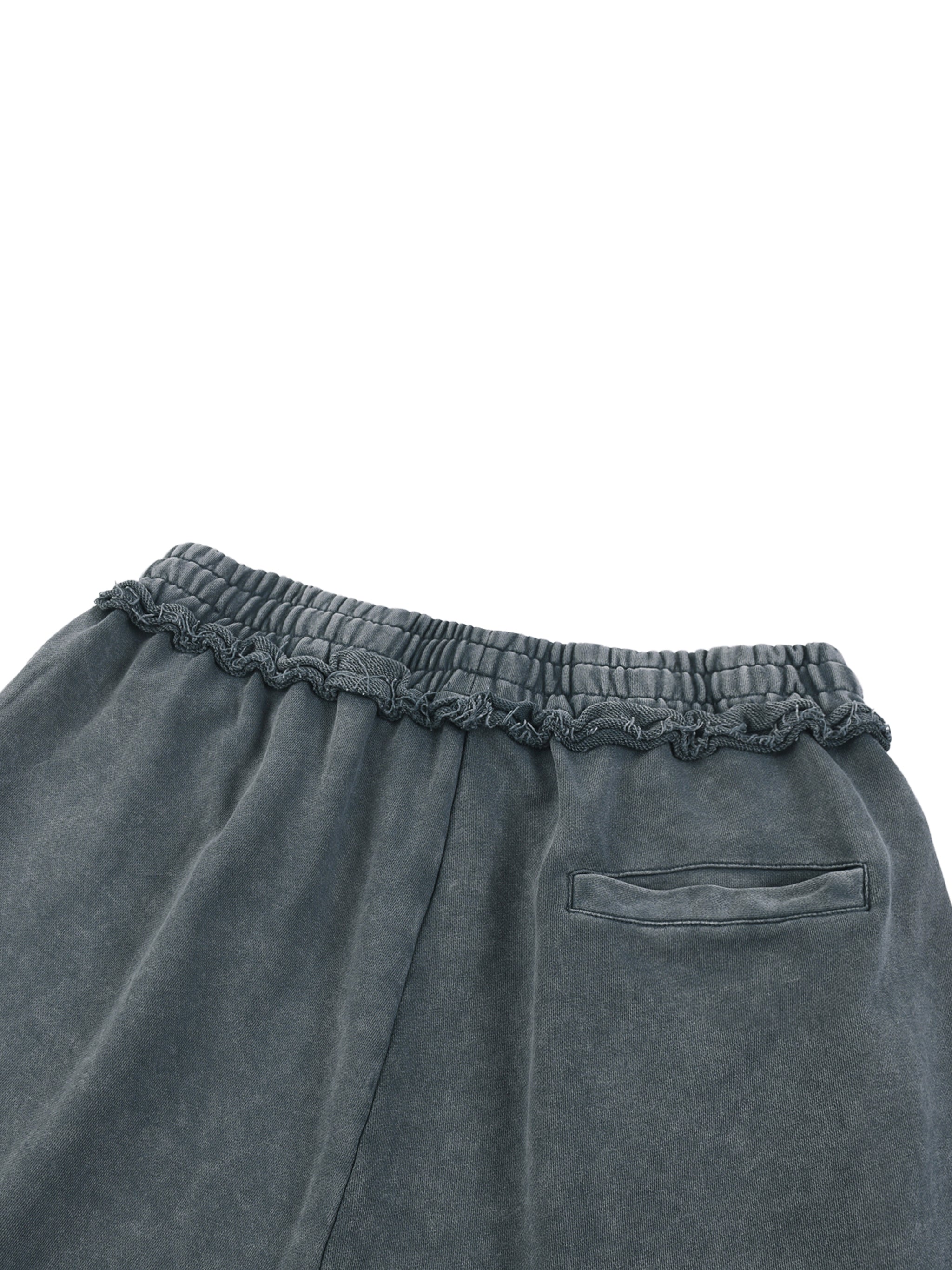 Mineral Wash Raw Edge Shorts