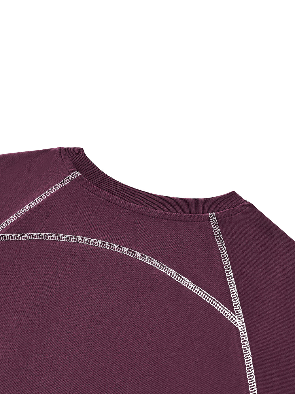 Contrast Stitch Raglan Crop T-Shirt