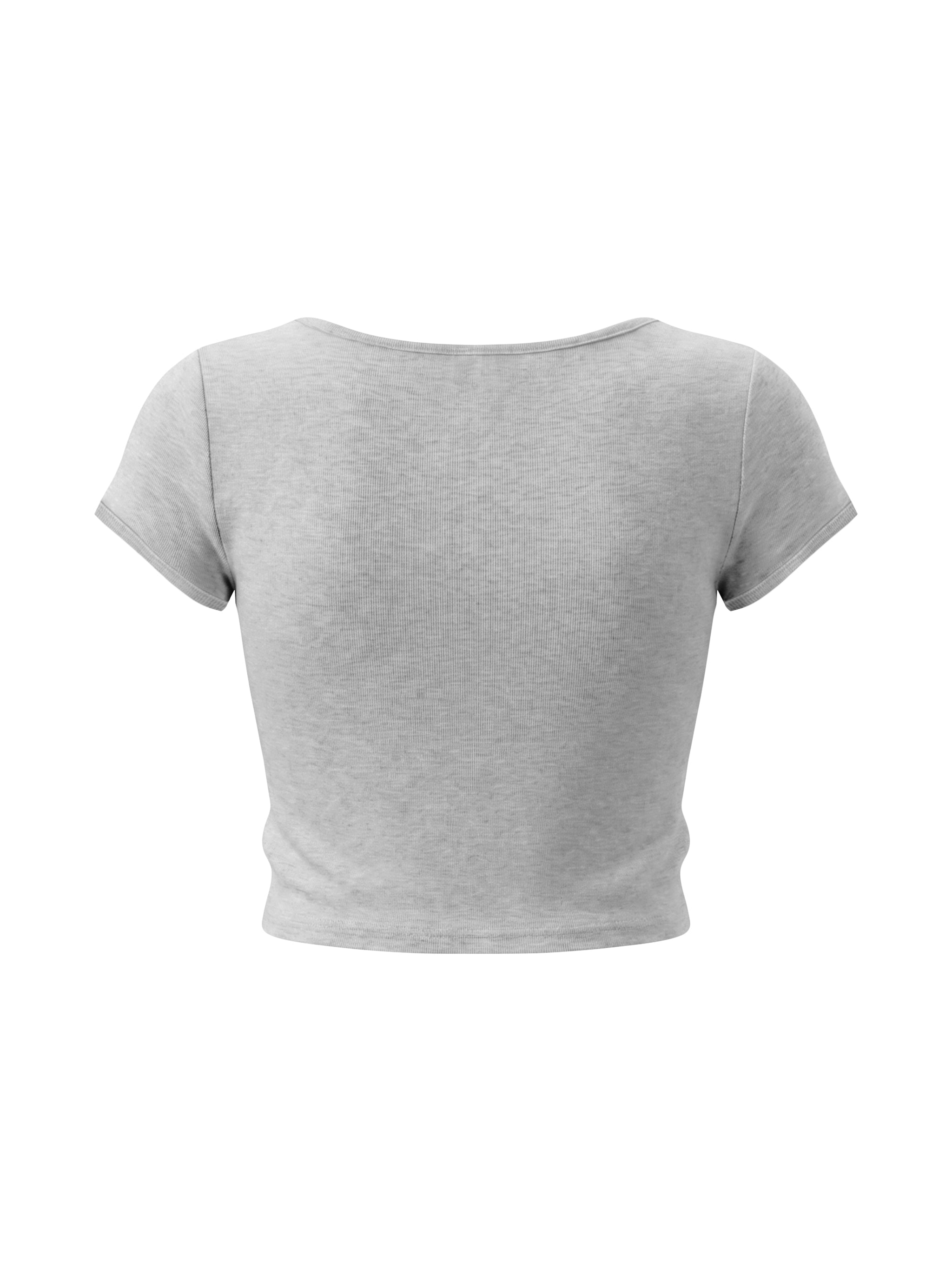 Slim Cap Sleeve Crop T-Shirt